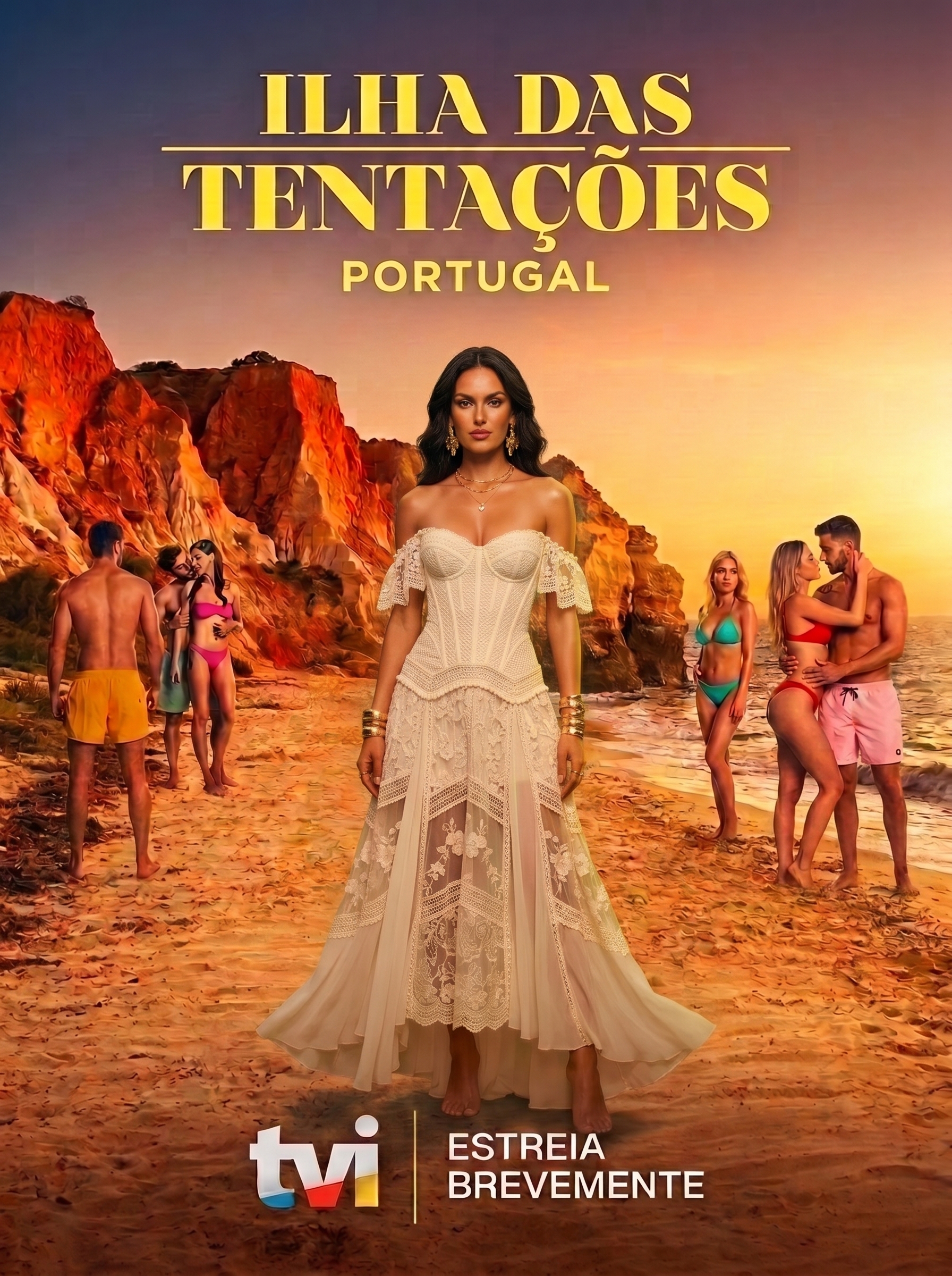 Temptation Island Portugal — AI Concept Poster